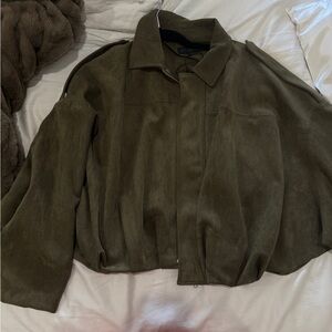 Green Suede Zara Jacket